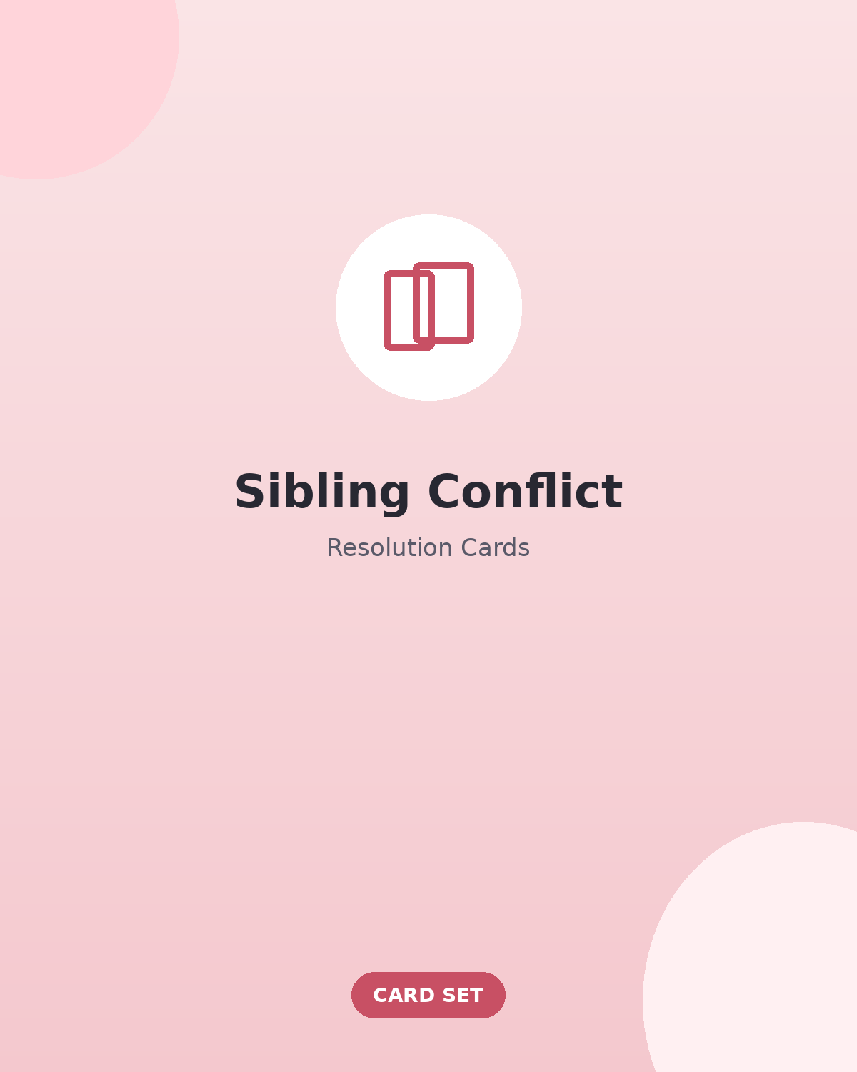 Sibling Conflict Resolution Cards
